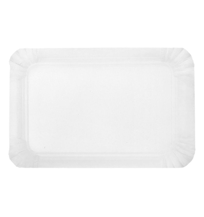 Pappschale rechteckig weiß 14x21 cm (100 Stück) Pappschale rechteckig weiß 14x21 cm (100 Stück)