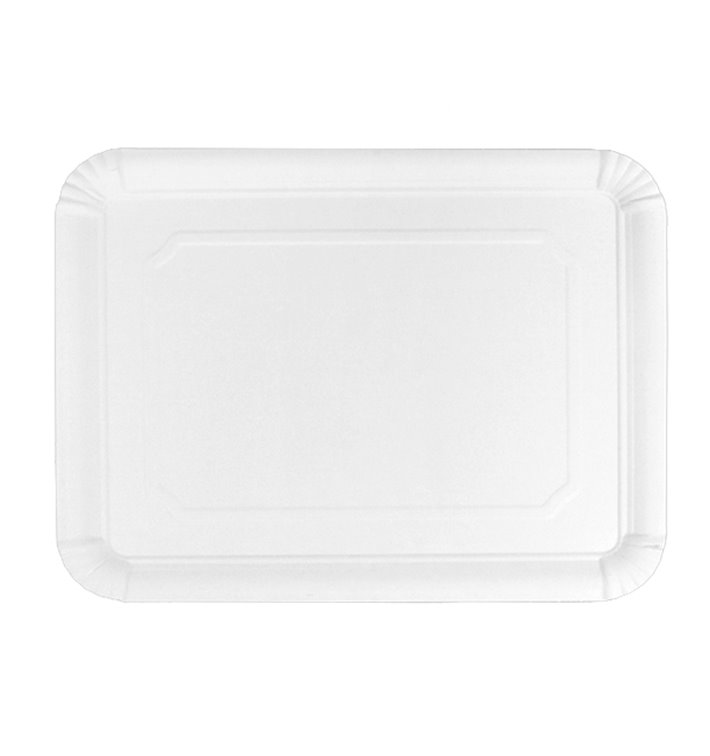 Pappschale rechteckig weiß 24x30 cm (100 Stück) Pappschale rechteckig weiß 24x30 cm (100 Stück)