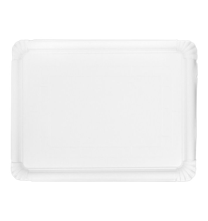 Pappschale rechteckig weiß 28x36 cm (100 Stück) Pappschale rechteckig weiß 28x36 cm (100 Stück)