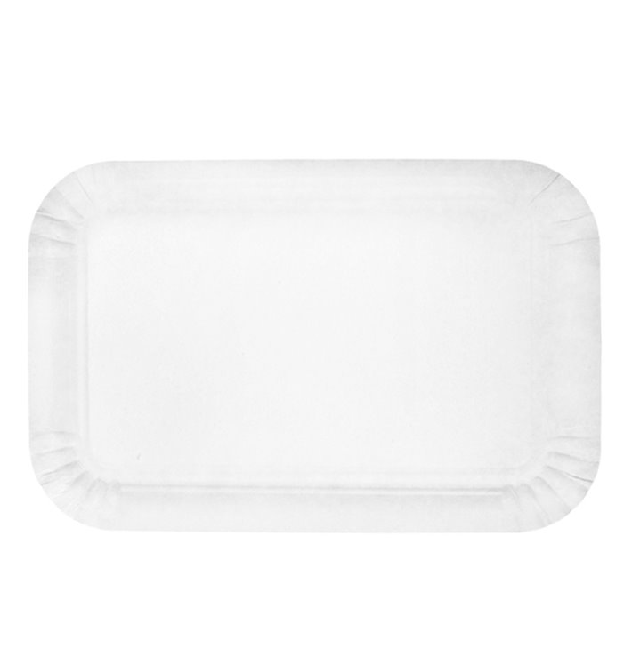 Pappschale rechteckig weiß 12x19cm (100 Stück) Pappschale rechteckig weiß 12x19cm (100 Stück)