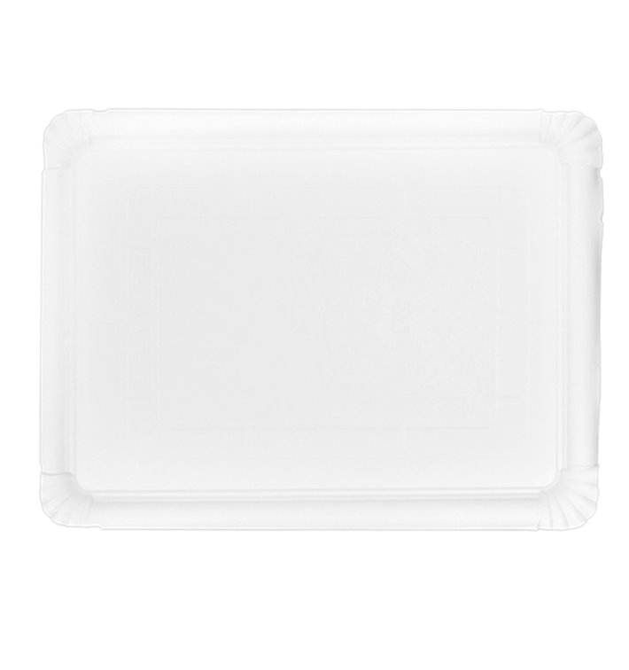 Pappschale rechteckig weiß 34x42cm (200 Stück) Pappschale rechteckig weiß 34x42cm (200 Stück)