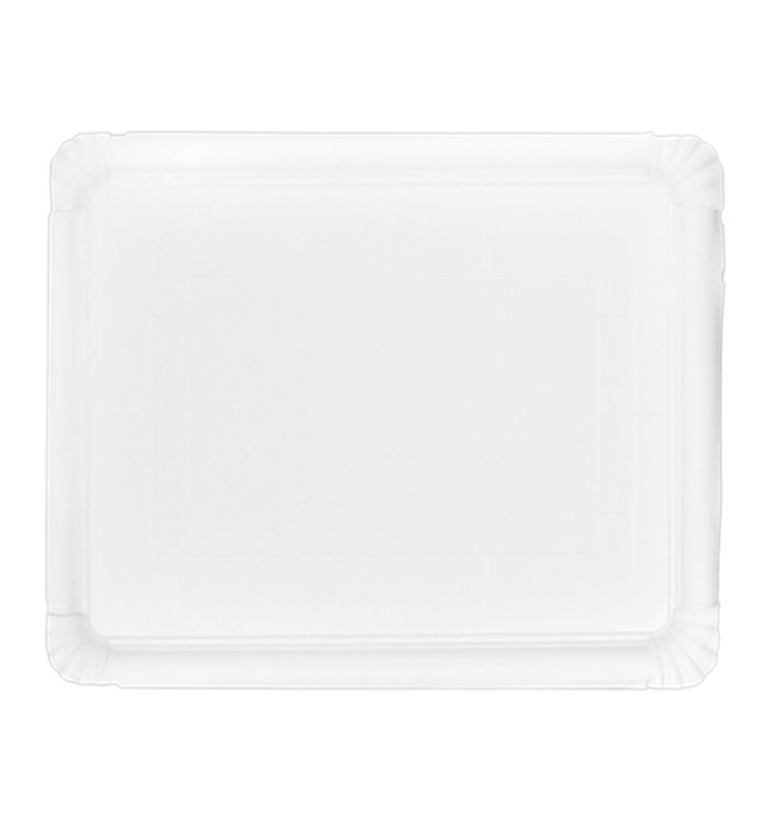 Pappschale rechteckig weiß 31x38cm (200 Stück) Pappschale rechteckig weiß 31x38cm (200 Stück)