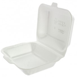 Verpackung Lunchbox Styropor Weiß 185x155x70mm (125 Stück)