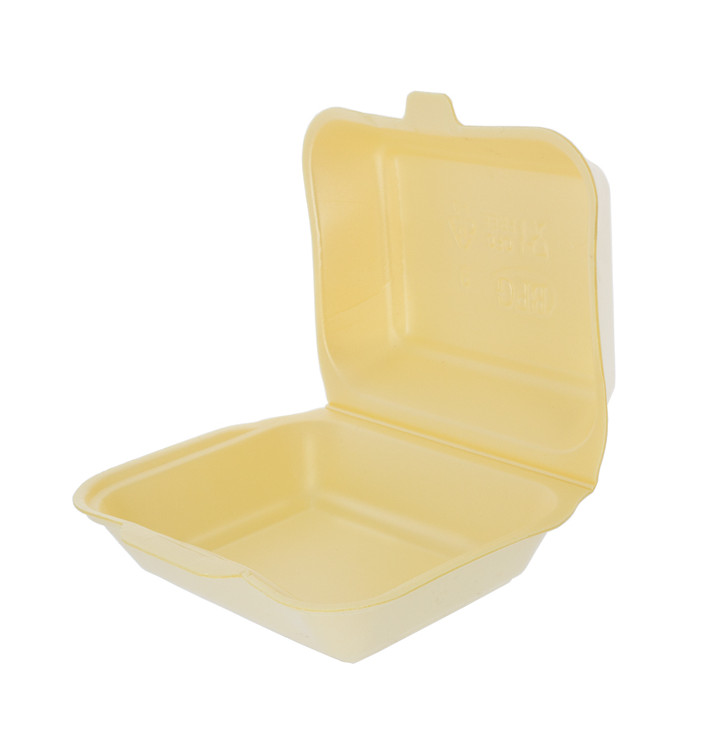 Verpackung Lunchbox Styropor Champagner 185x155x70mm (125 Stück) Verpackung Lunchbox Styropor Champagner 185x155x70mm (125 Stück)