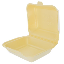 Verpackung Lunchbox Styropor Champagner 185x155x70mm (500 Stück)