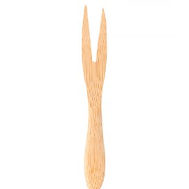 Häppchen-Gabel aus Bambus klein Bio 9cm (50 Einh.)