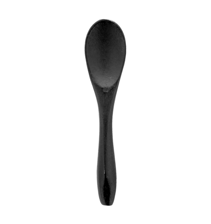 Teelöffel aus Bambus schwarz 9cm (50 Stück) Teelöffel aus Bambus schwarz 9cm (50 Stück)