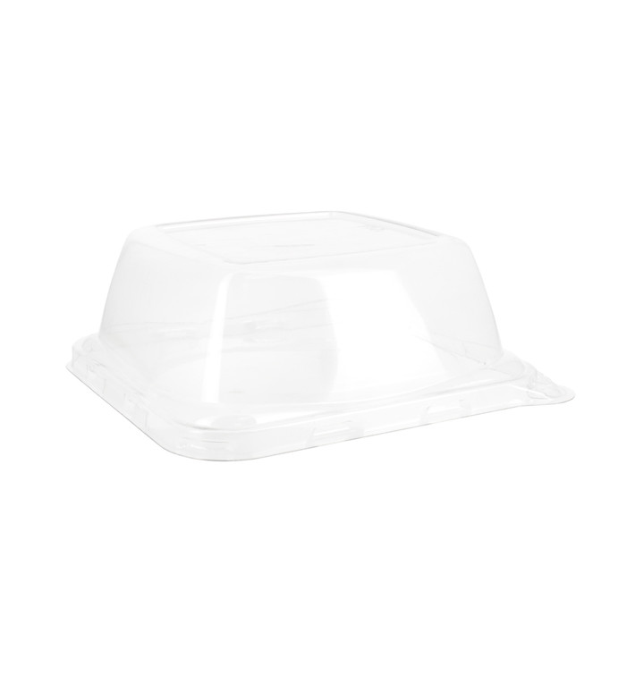 Plastikdeckel für Verpackung Zuckerrohr 14x14x5,5cm (50 Stück)