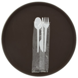 Besteckset Messer, Gabel und Löffel weiß (25 Stück)