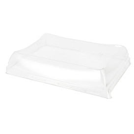 Plastikdeckel Transparent rechteckig 12x16cm (50 Stück)
