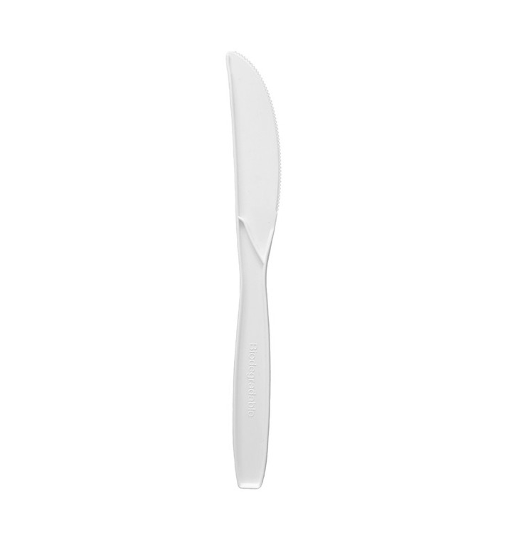 Messer Maisstärke CPLA Weiß 18 cm (50 Stück) Messer Maisstärke CPLA Weiß 18 cm (50 Stück)