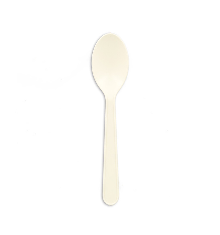 Teelöffel Maisstärke CPLA Weiß 12,5 cm (50 Stück) Teelöffel Maisstärke CPLA Weiß 12,5 cm (50 Stück)