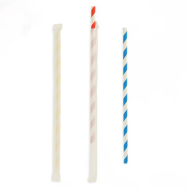 Trinkhalme Flexibel Einzeln Verpackt Flexibel Ø6mm 23cm (6000 Stück)