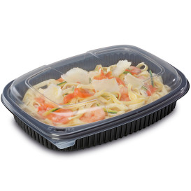Plastikbehälter Rechtecking PP Schwarz 1050ml 255x189x45mm (320 Stück)