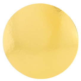Karton Scheibe Gold und weiß 220mm (100 Stück)