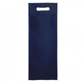 Tragetashe Heissgesiegelt mit Bondenfalte Marinblau 17x40+10cm 80g (25 Stück)