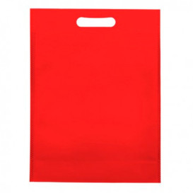 Tragetashe Heissgesiegelt mit Bondenfalte Rot 17x22,5+5cm 80g (25 Stück)