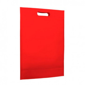 Tragetashe Heissgesiegelt mit Bondenfalte Rot 17x22,5+5cm 80g (25 Stück)