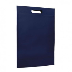 Tragetashe Heissgesiegelt mit Bondenfalte Marinblau 17x22,5+5cm 80g (25 Stück)