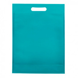 Tragetashe Heissgesiegelt mit Bondenfalte Aquamarinblau 17x22,5+5cm 80g (25 Stück)