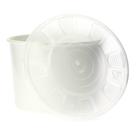 Pappbecher Weiß mit Deckel PP 736ml (25 Stück)