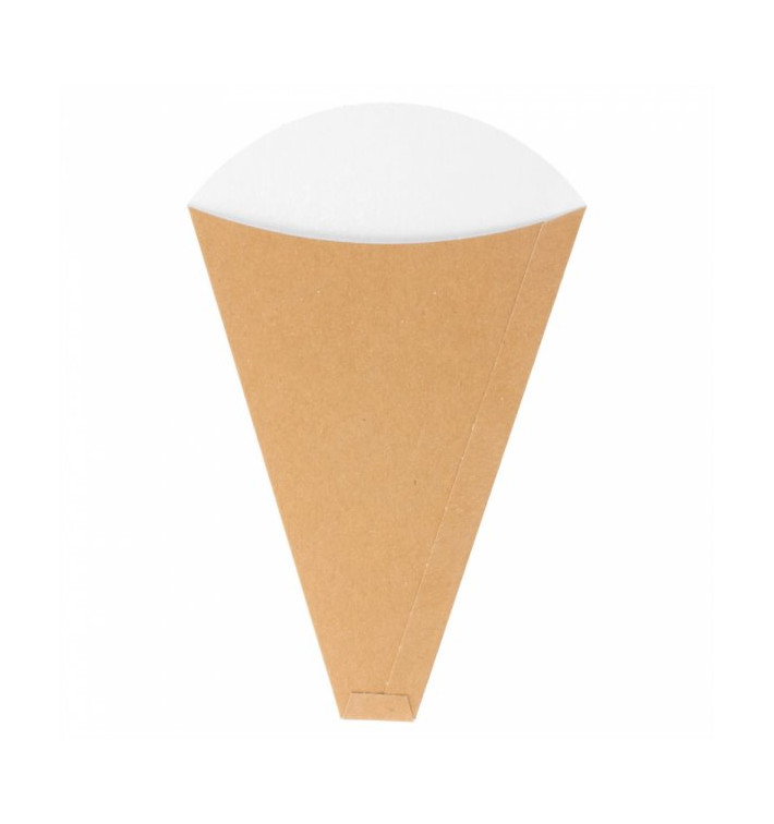 Spitztüten Kraft für "Crêpes" 12x2,5x19cm 300g/m2 (2000 Stück) Spitztüten Kraft für "Crêpes" 12x2,5x19cm 300g/m2 (2000 Stück)