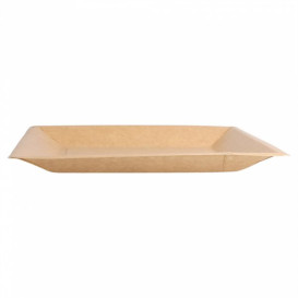 Papierteller Biocoated Natürliuch Quadratischer 18cm (20 Stück)