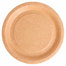 Papierteller Biocoated Natürliche Ø18cm (20 Stück)