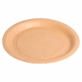 Papierteller Biocoated Natürliche Ø18cm (20 Stück)