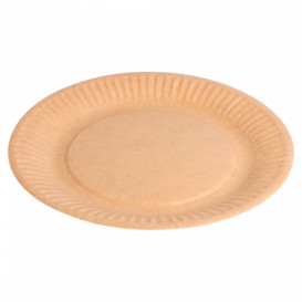 Papierteller Biocoated Natürliche Relief Ø18cm (20 Stück)