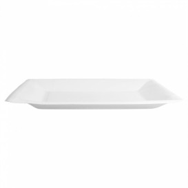 Papierteller Biocoated weiß Quadratischer Ø18cm (20 Stück)