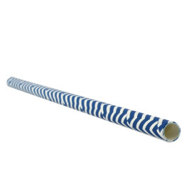Trinkhalme Paper Starr Blau und Weiß Ø6mm 20cm (100 Stück)