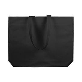 Vliesstofftasche Langen Griffen Schwarz 42+10x40cm (25 Stück)