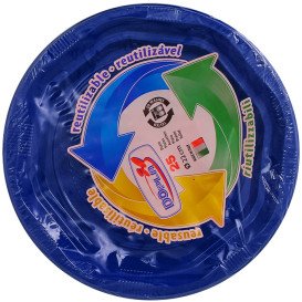 Plastikteller Tief Rund extra hart Achtecking Blau Ø220 mm (250 Stück)