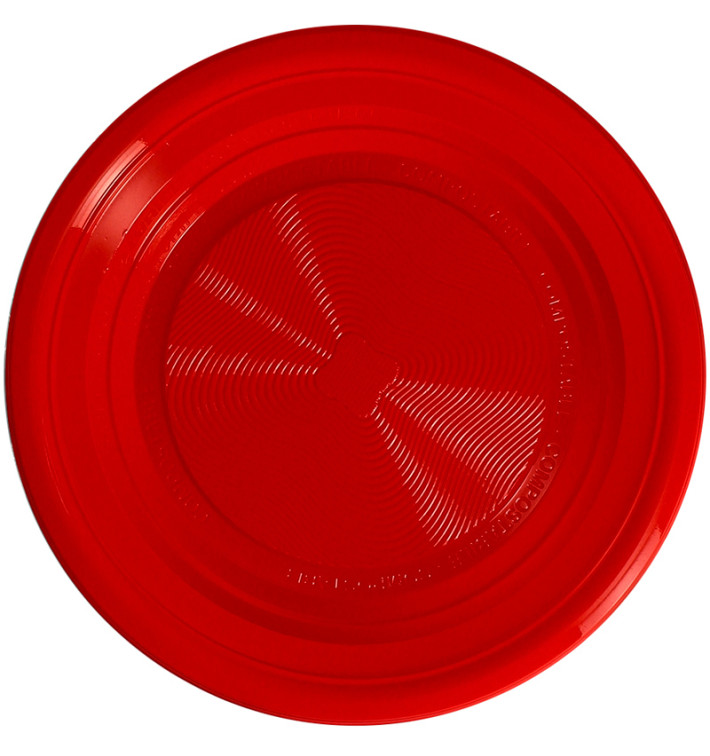 Maisstärke Teller PLA flach Rot Ø220 mm (25 Stück) Maisstärke Teller PLA flach Rot Ø220 mm (25 Stück)