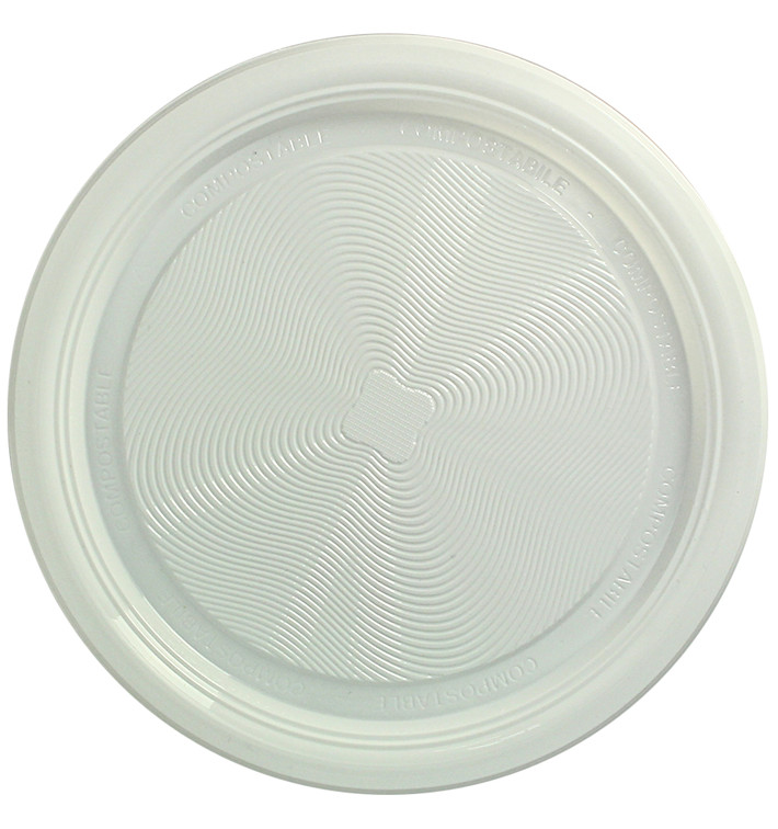Maisstärker Teller PLA flach Weiss Ø220 mm (25 Stück) Maisstärker Teller PLA flach Weiss Ø220 mm (25 Stück)