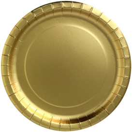 Pappteller Rund "Party Shiny" Gold Ø290mm (6 Stück)