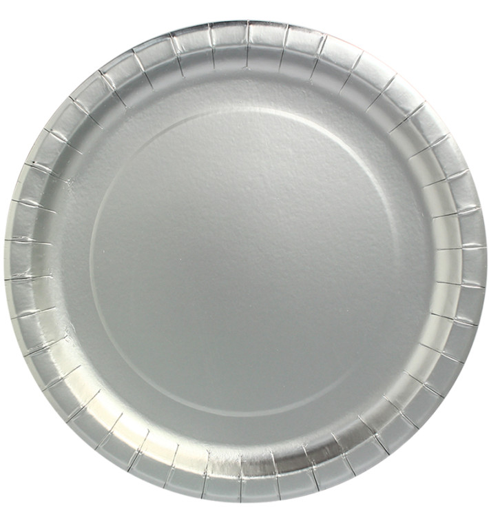Pappteller Rund "Party" Silber Ø330mm (45 Stück) Pappteller Rund "Party" Silber Ø330mm (45 Stück)