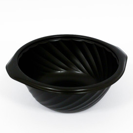Plastikbehälter Rund PP Schwarz 550ml Ø149mm (100 Stück)