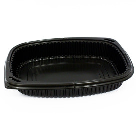 Plastikbehälter Rechtecking PP Schwarz 1250ml 255x189x45mm (40 Stück)