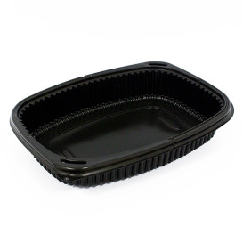 Plastikbehälter Rechtecking PP Schwarz 1250ml 255x189x45mm (320 Stück)
