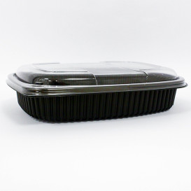 Plastikbehälter Rechtecking PP Schwarz 1250ml 255x189x45mm (320 Stück)
