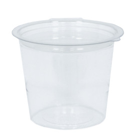 Transparente Dressingbecher mit Klappdeckel Rund APET 125ml Ø70mm (81 Stück)