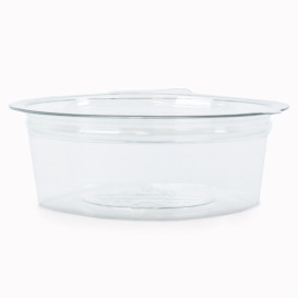 Transparente Dressingbecher mit Klappdeckel Rund APET 50ml Ø70mm (50 Stück)