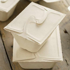 Menübox Zuckerrohr 21x15x5cm 1000ml. (150 Stück)