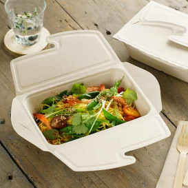 Menübox Zuckerrohr 21x15x5cm 1000ml. (150 Stück)