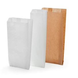 Bolsa BOCADILLO PEQUEÑO Papel  KRAFT  9+5X30cm (Caja 1000 Uds)