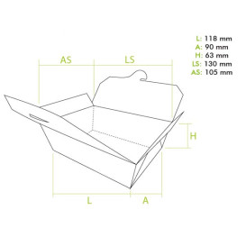 SnackBox Amerikanische Kleine Kraft 11,8x9x6,3cm (50 Stück)