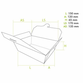 SnackBox Amerikanische Große Kraft 15x12x6,5cm (50 Stück)