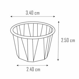 Eisbecher aus Plissiertem Papier 15ml (250 Stück)